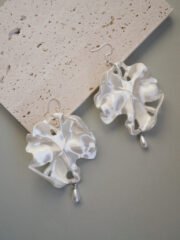 Withered Lotus Leaves Earrings Oriental Statement Jewelry