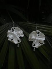 Withered Lotus Leaves Earrings Oriental Statement Jewelry - Image 4