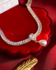 Baroque Teardrop Pearl Necklace: The Muse - Image 6