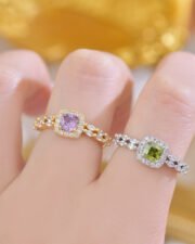Royal Purple Princess Cut Full Zircon Set - Image 11