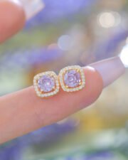 Royal Purple Princess Cut Full Zircon Set - Image 9