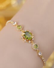 Secret Garden Olive Green Zircon Butterfly Jewelry Set - Image 3