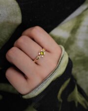 Green Gemstone Open Ring - Vibrant Aesthetic - Image 8