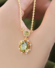 Secret Garden Olive Green Zircon Butterfly Jewelry Set - Image 11