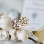 Art Deco Vintage Crystal & Zirconia Charms Silver Pin Earrings
