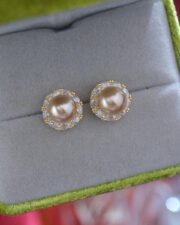 Pearl & Halo Zircon Earrings: The Classic - Image 4