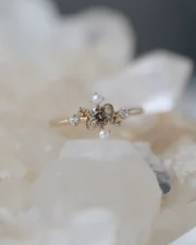 The Astrolabe 18K Gold Plated Natural Pearl Ring - Celestial Aesthetic - Image 3