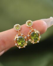 Secret Garden Olive Green Zircon Butterfly Jewelry Set - Image 7