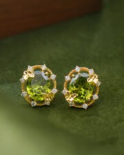 Secret Garden Olive Green Zircon Butterfly Jewelry Set - Image 9