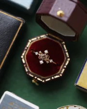 The Astrolabe 18K Gold Plated Natural Pearl Ring - Celestial Aesthetic