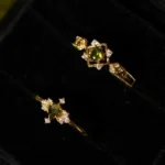 Green Gemstone Open Ring - Vibrant Aesthetic