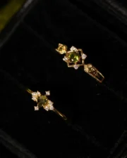 Green Gemstone Open Ring - Vibrant Aesthetic